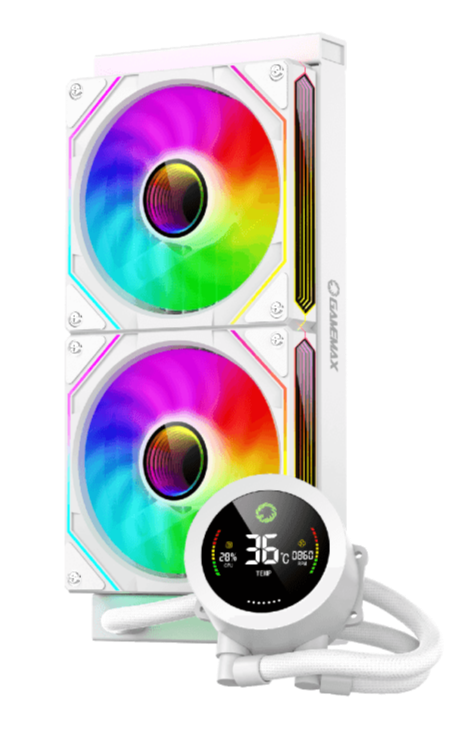 GAMEMAX IceBurg 240 Digital WH Liquid Cooler GAMEMAX IceBurg 240 Digital WH Liquid Cooler